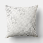 グレー抽象芸術三角形パターン クッション (裏面)