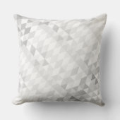 グレー抽象芸術三角形パターン クッション (正面)