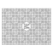 グレー抽象芸術正方形パターン テーブルクロス (正面(横))