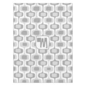 グレー抽象芸術正方形パターン テーブルクロス (正面)