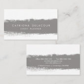 グレー抽象芸術水色スプラッシュ名刺 名刺 (正面/裏面)