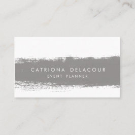 グレー抽象芸術水色スプラッシュ名刺 名刺