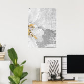 グレー抽象芸術絵画のウォールアートポスター ポスター (ホームオフィス)