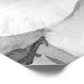 グレー抽象芸術絵画のウォールアートポスター ポスター (角)