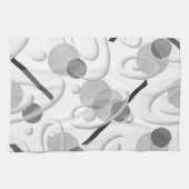 「グレー抽象芸術」キッチンタオル キッチンタオル (横)