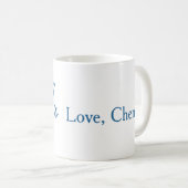 グレー文字の父の日 お父さん大好き 世界で一番のダディへ コーヒーマグカップ (正面右)