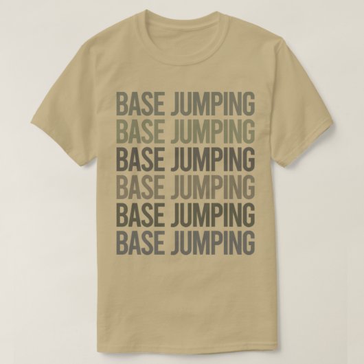 グレー文字アートベースジャンピング Tシャツ (デザイン正面)