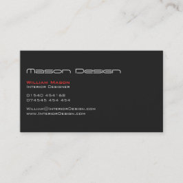 グレー文字モダンのみミニマル名刺 名刺