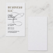 グレー文字モノグラム書道名刺 名刺 (正面/裏面)