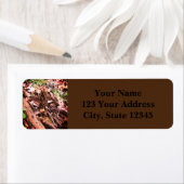 グレー春モレル差出人住所ラベル ラベル (インサイチュ)