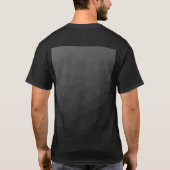 グレー暗めグラデーション幾何学メッシュパターン Tシャツ (裏面)