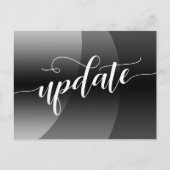 グレー曲線の結婚更新の通知 ポストカード (正面)