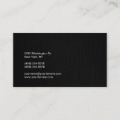 グレー書道美容師名刺 名刺 (裏面)