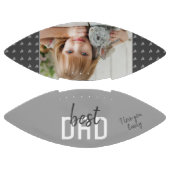 グレー最高のハートパパ写真父の日 アメリカンフットボール (パネル)