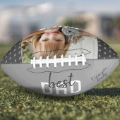 グレー最高のハートパパ写真父の日 アメリカンフットボール