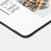 グレー最高のMOM EVERコラージュ3フォトピンクハート デスクマット (コーナー)