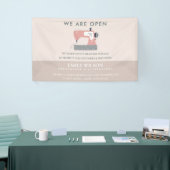 グレー桃桃色の裁縫機テーラーリオープン 横断幕 (トレードショー)