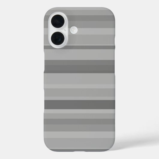 グレー水平ストライプ Case-Mate iPhoneケース (裏面)