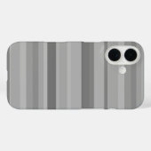 グレー水平ストライプ Case-Mate iPhoneケース (裏面 (横))