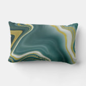 グレー水彩抽象芸術グリッター腰枕 ランバークッション (裏面)