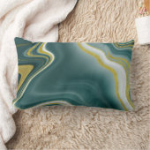 グレー水彩抽象芸術グリッター腰枕 ランバークッション (ブランケット)