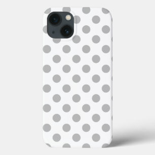 グレー水玉模様の白いCase-Mate iPhoneケース iPhone 13ケース