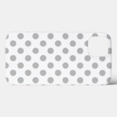 グレー水玉模様の白いCase-Mate iPhoneケース Case-Mate iPhoneケース (裏面 (横))