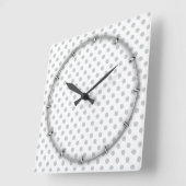 グレー水玉模様の色をクリック変カスタマイズ更 スクエア壁時計 (傾斜)