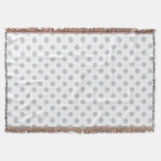グレー水玉模様の色をクリック変カスタマイズ更 スローブランケット (正面)
