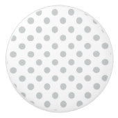 グレー水玉模様の色をクリック変カスタマイズ更 セラミックノブ (正面)