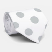 グレー水玉模様の色をクリック変カスタマイズ更 ネクタイ (ロール)