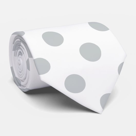 グレー水玉模様の色をクリック変カスタマイズ更 ネクタイ (ロール)