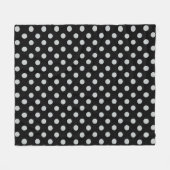 グレー水玉模様の色をクリック変カスタマイズ更 フリースブランケット (正面(横))