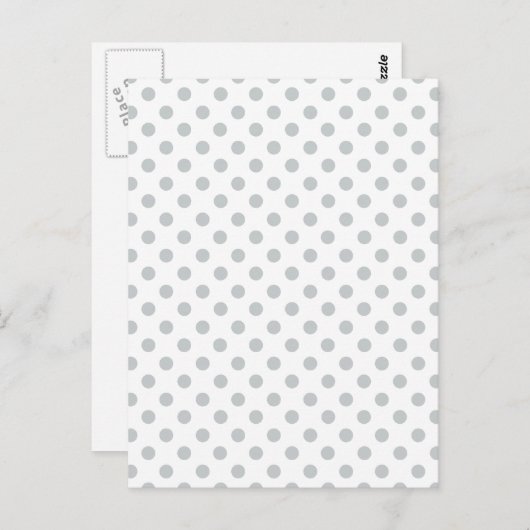 グレー水玉模様の色をクリック変カスタマイズ更 ポストカード (正面/裏面)