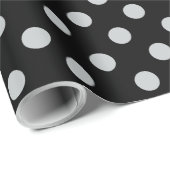 グレー水玉模様の色をクリック変カスタマイズ更 ラッピングペーパー (ロールコーナー)