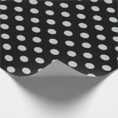 グレー水玉模様の色をクリック変カスタマイズ更 ラッピングペーパー (角)