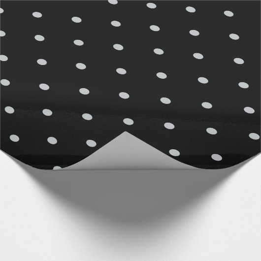 グレー水玉模様の色をクリック変カスタマイズ更 ラッピングペーパー (角)