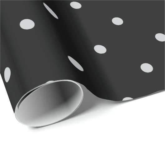 グレー水玉模様の色をクリック変カスタマイズ更 ラッピングペーパー (ロールコーナー)