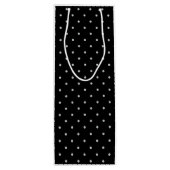 グレー水玉模様の色をクリック変カスタマイズ更 ワインギフトバッグ (裏面)