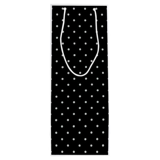 グレー水玉模様の色をクリック変カスタマイズ更 ワインギフトバッグ (裏面)