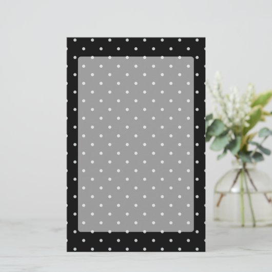 グレー水玉模様の色をクリック変カスタマイズ更 便箋 (スタンド正面)