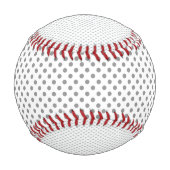 グレー水玉模様の色をクリック変カスタマイズ更 野球ボール (裏面)