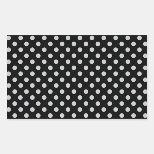 グレー水玉模様の色をクリック変カスタマイズ更 長方形シール (正面)