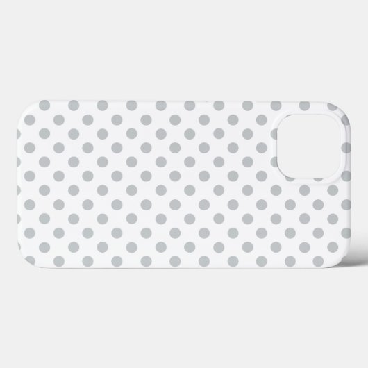 グレー水玉模様の色をクリック変カスタマイズ更 Case-Mate iPhoneケース (裏面 (横))