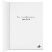 グレー水玉模様エレファントベビーおめでとうカード (内側 (右))