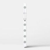 グレー水玉模様オン白 Case-Mate iPhoneケース (裏面 / 左)