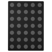 グレー水玉模様オン黒 クリップボード (裏面)