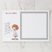 グレー水玉模様ドクターフォトメトリックリストイラストレーション ペーパーパッド (正面)