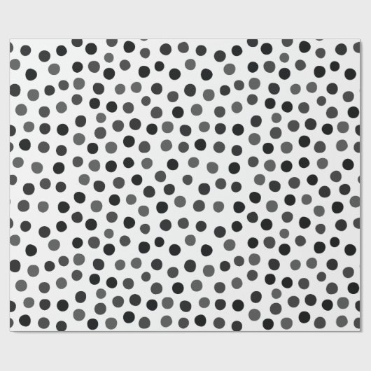 グレー水玉模様ラッピング紙 ラッピングペーパー (フラット)