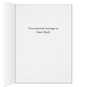 グレー水玉模様象ベビーおめでとうカード (内側 (右))